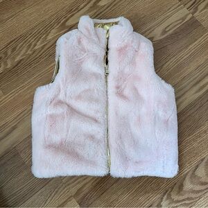 Epic Threads Reversible Faux pink Fur and‎ Metallic gold Quilted Vest sz 3T